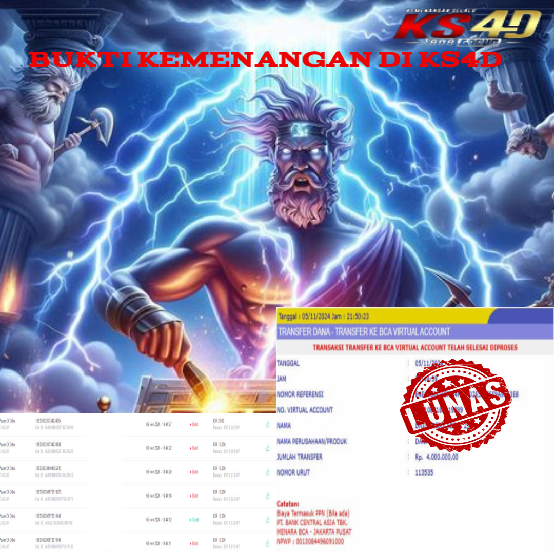 BUKTI KEMENANGAN PERMAINAN SLOT POWER OF ODIN 05 NOVEMBER 2024